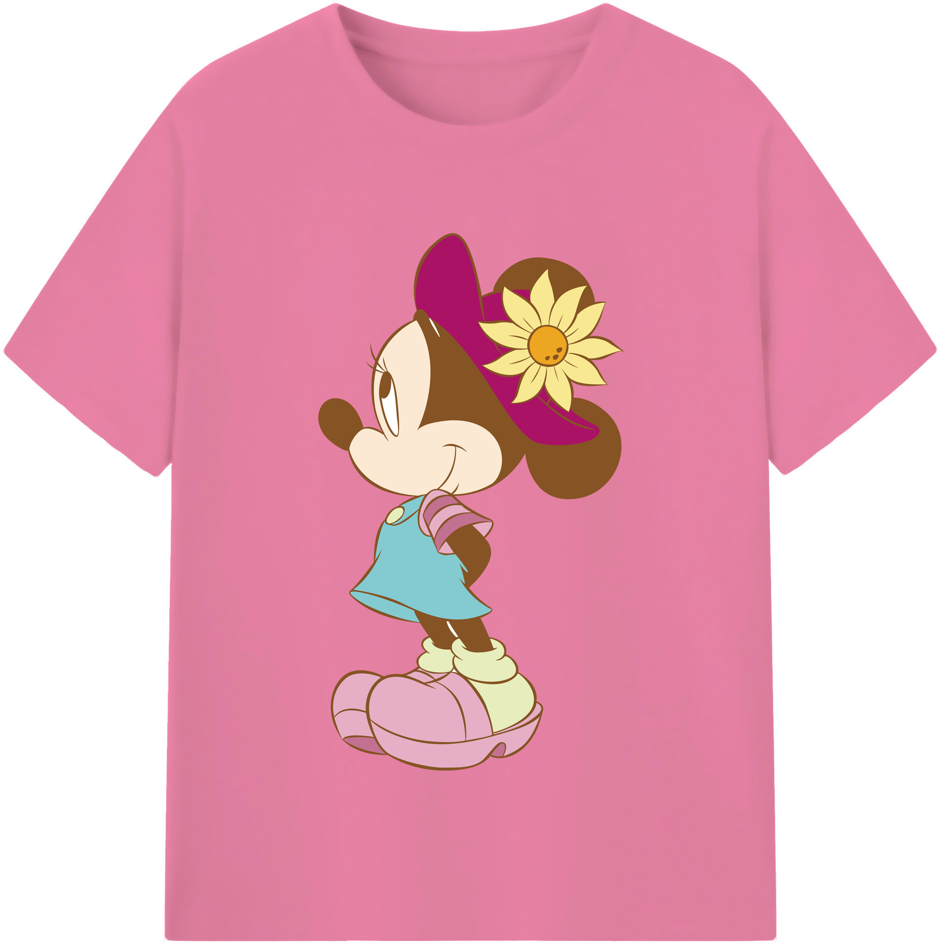 （画像用） ミッキーマウス Mickey Mouse 綿100％半袖Tシャツ（フロントプリント）